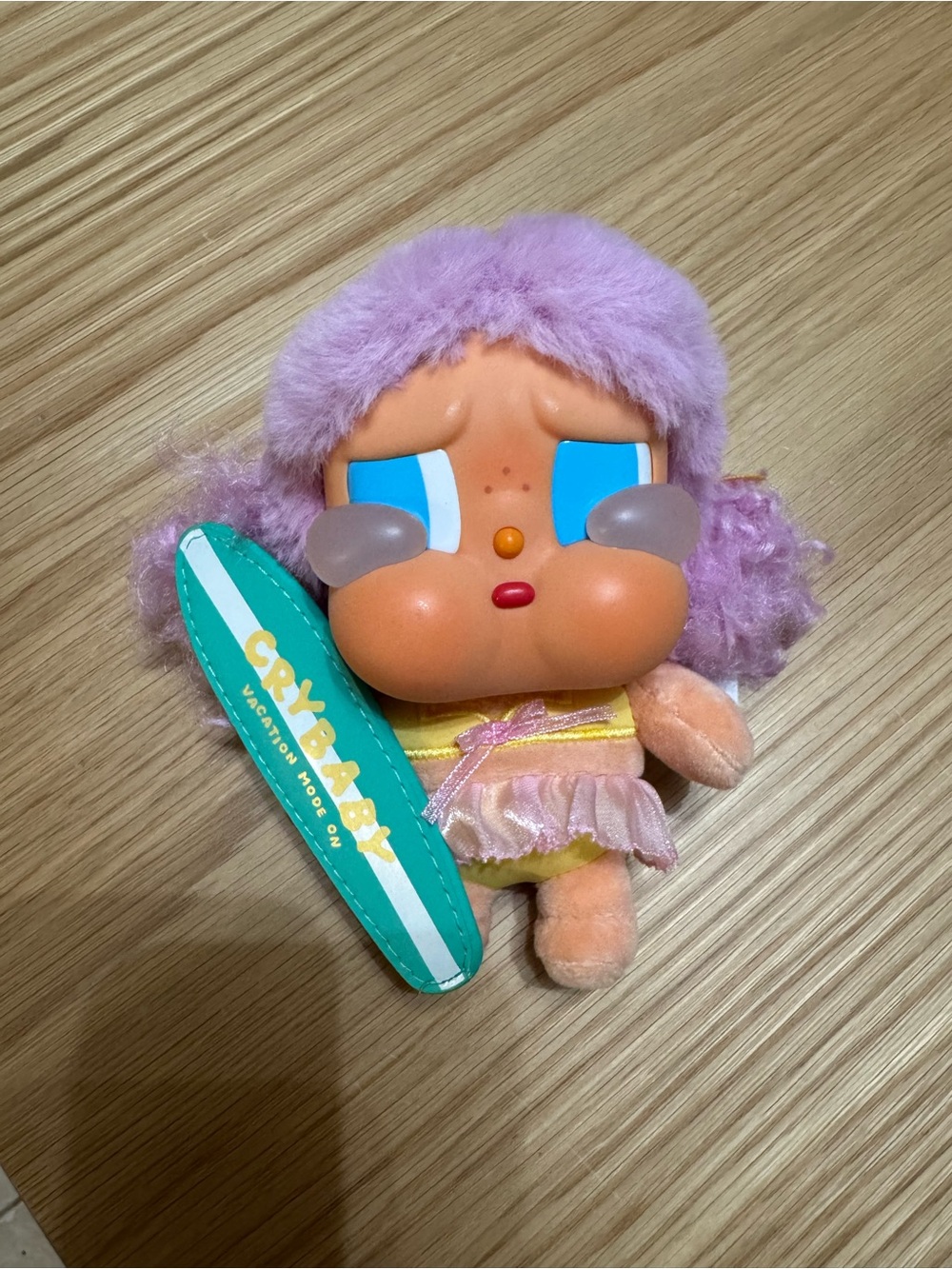 Cry baby "Vacation Mode On" Series Vinyl Plush Pendant Let’s Surf NWOB